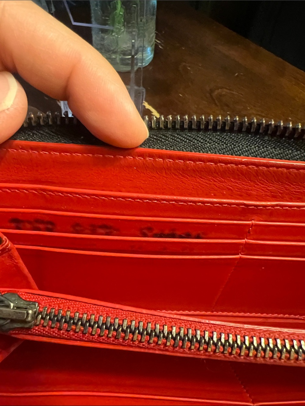 Christian Louboutin Black Studded Zip Around Wallet - Picture 14 of 16
